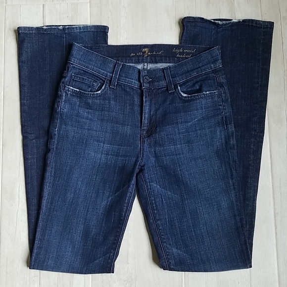 7 FAM High Waist Bootcut Dark Jean - Picture 2 of 9